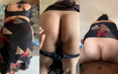 Hot Black Saree Aunty Gets Naughty with Her Lover
