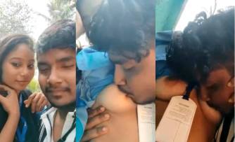 Tamil Bf Outdoor Sex with young lover Boobs Sucking