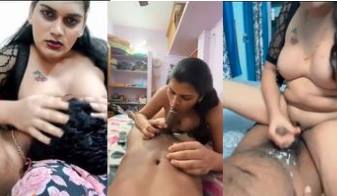 Tamil Transgender woman making clients cum
