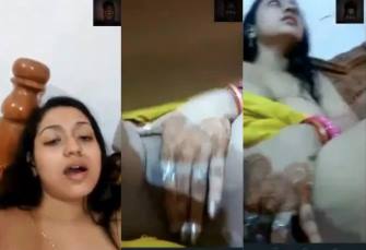 Sexy Bhabhi’s Live Video Call Pussy Fingering for Lover