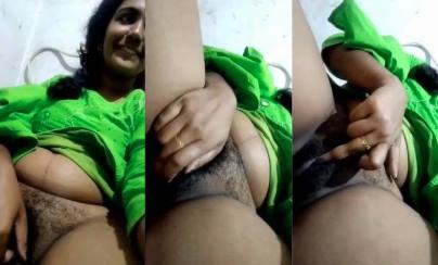 Horny Mallu Wife’ss Hairy Pussy Masturbation Video for Gulf Husband