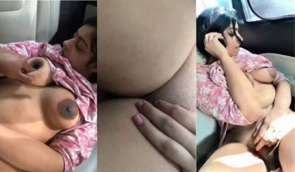 Mumbai Big Boobs Devanshi’s Car Tease and Pussy Fingering