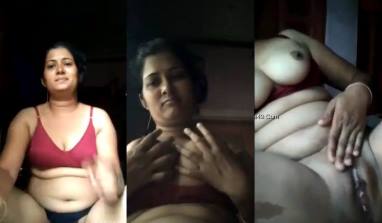 Mumbai Aunty’s Nude Boobs Press and Pussy Finger MMS for Lover
