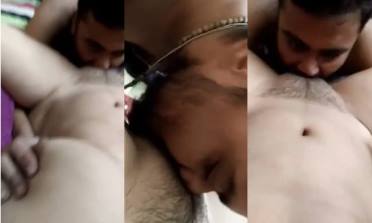 Horny Gujarati GF’s Hairy Pussy Licked and Nipples Teased