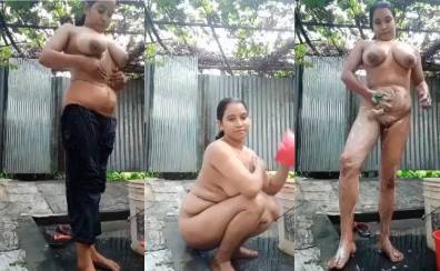 Dehati Desi Girl’s Sexy Nude Bath Recorded for Lover