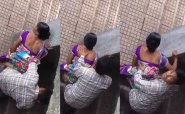 Maid Drilled in Public Open Street Sex Recorded in Mobile