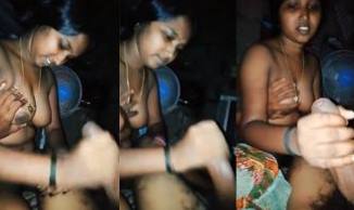 Mallu Village Girl’s Silent Handjob on Lover’s Cock at Midnight
