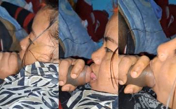 Aunty Enjoys Sloppy BJ as Guy Screams in Pleasure