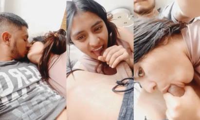 Beautiful Kashmiri Girl Sucks Lover Deep Before Tight Pussy Drilling