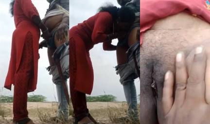 Tamil Lovers’ Outdoor Blowjob & Pussy Fuck in Paddy Field