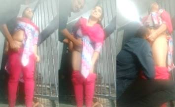 Sexy Mallu Aunty Gets Pussy Eaten Standing by Hotel Manager Lover