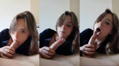 Latina College Babe Deepthroats Classmate’s Cock for Hard Fuck Prep